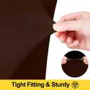 Smiry Spandex Tablecloth 2 Pack, Elastic Fitted Stretch Tablecloth for 8FT Rectangle Tables, Waterproof Washable Table Cover Skirt for Wedding, Banquet & Parties (Coffee, 96Lx30Wx30H Inch)