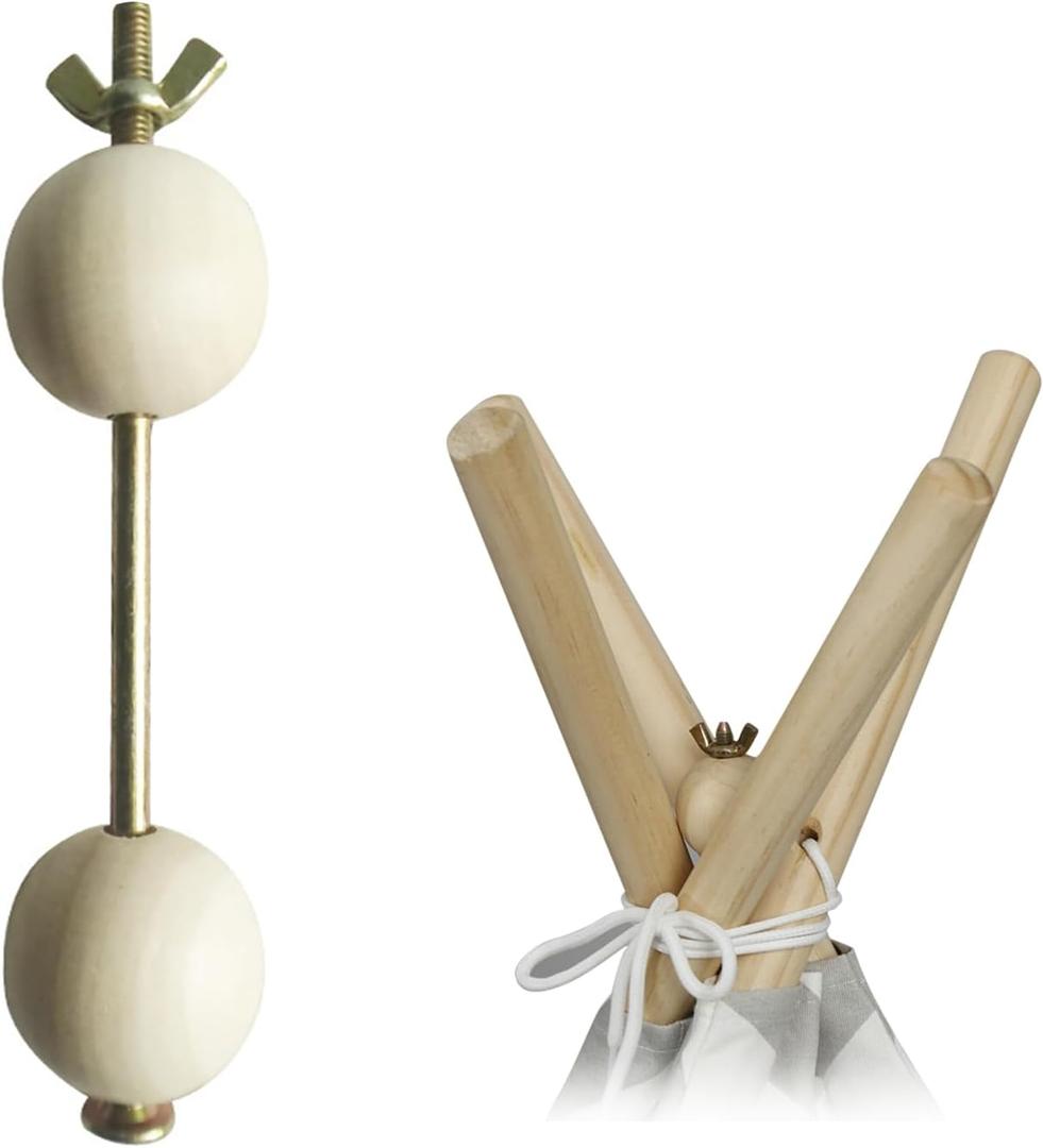 Teepee Tent Stabilizer Pole Fixator Anti-Collapse Kit, Natural Pine Wood Stabilizer for Teepee Tent Indoor Outdoor Adults Teenagers Teepee Tent (1 PC)