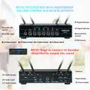 Pro Wireless Microphone System 4 Channel, UHF Metal Cordless Handheld Mics with Echo Bluetooth for Church Karaoke Singing, 4x50 Adjustable Frequency(MU-898 Battery 4 Handheld)