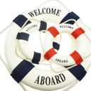 3Pcs Cloth Life Ring Buoy, Home Wall Nautical Decor, 12.5 & 5.5 Inches