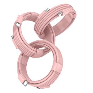 Apple USB C to USB C Charging Cable 3Pack 6ft, USBC Fast Charger Cord, 60W Type-C to Type-C Cable for iPhone 16/15 Pro Max Plus 16E, iPad Air/Pro Pink