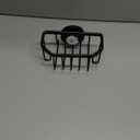 TAILI Sponge Holder with Strong Suction Cup, Dish Sponge Caddy Inside Sink Removable, Rustproof Aluminum for Sponges, Brushes, Stoppers and Scrapers - Black