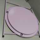 Garden 4 you End Table Metal Side Table Purple Round Folding Tray Cyan Sofa Small Accent Fold-able Table, Round End Table Tray, Next to Sofa Table, Snack Table for Living Room and Bed Room, Purple