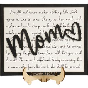 Christian Gifts For Mom Proverbs 31:25-30, Birthday, Valentines Gifts For Mom From Daughter, Son, Sentimental Keepsake For Mother Bible Verse, Mother's Day Religious Present For Women