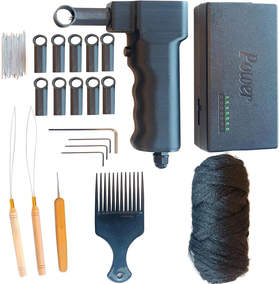 New Version Upgrade Dreadlocks Machine Dreadlocks Maker Portable Instant Loc Machine It Comes With 10 Replacement Heads Of Different Sizes Loc Machine With 40 Needles