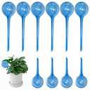 Pesilo 7 Pcs Self Watering Globes, Plant Watering Globes Automatic Watering Bulbs for Indoor Outdoor, Vacation Potted Plant Care Water Conservation Device (Blue)
