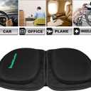 Small Travel Seat Cushion,Gel Memory Foam Seat Cushion,Supportive Butt Pillow,Portable and Foldable for Long Sitting Hours on Stadium Airplane Car Seat