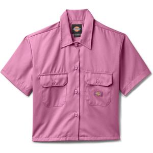 Dickies Women's Ss Cropped Work Shirt (Pink, XS)
