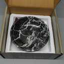 Gusto Nostro 8" Luxury Black Marble Decorative Bowl for Coffee Table - Elegant Modern Fruit Bowl for Kitchen Counter - Heavy Stone Entryway Catch all for Keys, Jewelry, Potpourri Holder Centerpiece