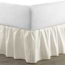 Laura Ashley Home Solid Ivory Ruffled Bedskirt, Queen
