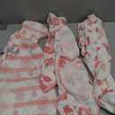 GLLQUEN BABY Girl Swaddles 0-3 Months - 3 Pack Baby Swaddles Sack for Newborn, Infant Sleep Sack, Easy Swaddling Wrap, A Pink Floral, Nursery Swaddle Blankets Essentials