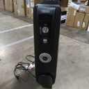 De'Longhi Oil filled Radiator Heater, 1500W Electric Space Heater for indoor use, portable room heater, Energy Saving, full room like office and bedroom with safety features, EW7707CB (Black)