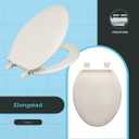 Centoco Elongated Plastic Toilet Seat, Fits Kohler/American Standard/TOTO, Standard Economy Model, Made in the USA, DSAMAZ16-416, Biscuit