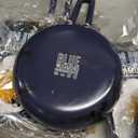 Blue Diamond Mini Egg Frying Pan Skillet, Diamond Infused Healthy Ceramic Nonstick, PFAS and PFOA-Free, Dishwasher and Oven Safe, Even Heating, Metal Utensil Safe, Warp Control Base, Blue 6pc