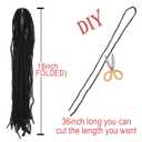 Fuax Locs Crochet Hair Super Lightweight Micro Locs 4 Pack Sister Locks Crochet Hair Synthetic braids Hair Extensions (#2, 18 inches)