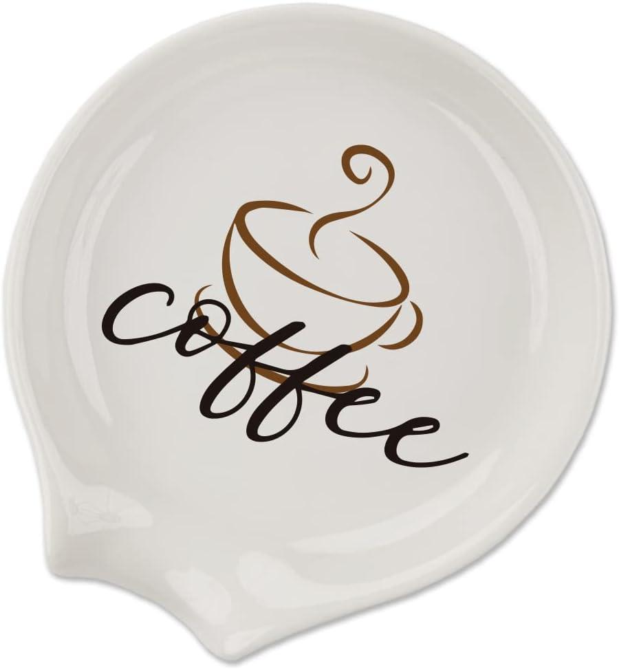 Coffee Spoon Rest, Engraved Cute Counter Spoon Holder Funny Farmhouse Home Bar Coffee Station Table Accessories Dcor, Gift for Coffee Lovers Girlfriend Wife Husband Anniversary Friends