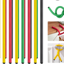 20 Pcs 17 Inch EVA Foam Twist Rubber Ties Reusable Bendable Cable Tie Straps Flexible Heavy Duty Twisty Ties for Organizing Cords Bundling 