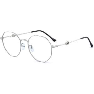 GUDVUE Blue Light Glasses, Computer/Gaming/TV/Phones Glasses for Women/men, Anti Glare/UV400/Eye Strain, Polygon Silver