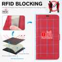 TUCCH Wallet Case for iPhone 17 (6.3-Inch) 2025, RFID Blocking 4 Card Slots | Kickstand | Magnetic Closure | PU Leather | Shockproof TPU Shell | Protective Flip Folio Cover | Red