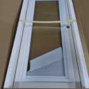 National Door Company ZFS686BLFS28R Fiberglass Smooth, Primed, Right Hand Inswing, Exterior Prehung Door, Clear Glass Internal Blinds, Full Lite, 32"x80"