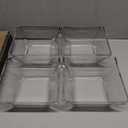 Libbey Tempo Glass Dinnerware Set, Sleek Square Clear Glass Plates and Bowls Set of 12, Dishwasher Safe Dinnerware for Parties or Everyday Use