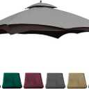 10X12 Replacement Gazebo Cover for Lowe's Gazebo Model #TPGAZ17-002C,TPGAZ17-002 (Grey)  