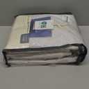 INOVADAY 100% Blackout Curtains for Bedroom, Black Out Curtains 96 Inch Long, Clip Rings Linen Blackout Drapes, Thermal Insulated Room Darkening for Living Room, 2 Panels - Beige,W50xL96