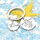 Dad Gift from Daughter Son Key Chain Men Wedding Gifts Fathers Day Dad you will always be the first man i ever loved