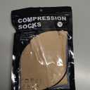 Compression Stockings for Women & Men, 15-20mmHg Thigh High Compression Socks,Closed Toe Medical Compression Socks with Silicone Dot Band-Best Support for Running Nursing Sports Varicose Veins (Medium, Beige)