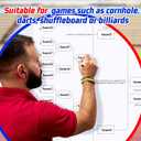 16 Team Erasable Tournament Bracket Board 22 x 34 Inch Single Elimination Bracket Chart Large Reusable Blind Draw Dry Erase Board with Marker Pen Cleaning Cloth for Cornhole and Other Games
