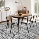 cotiled 10x14 Area Rug Living Room: Washable Boho Rugs with Non Slip Backing Large Soft Indoor Stain Resistant Carpet for Bedroom Farmhouse Dining Room Lightweight Home Decor White/Black
