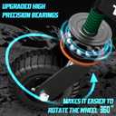 Gate Wheel Fence Gate Wheels for Wooden Gate Metal Tube Gate, 6inch Heavy Duty Gate Wheel 500lb Capacity 360 Degree Rotation Spring-Loaded Gate Casters Suitable for Various Land Surface, Black