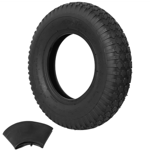 Upgrade 4.80/4.00-8 Tire and Inner Tube Set - Thick Replacement Pneumatic Rubber Wheelbarrow Tire - Wheel Barrow Wheels and Tires for Hand Truck Garden Cart 2-Pack