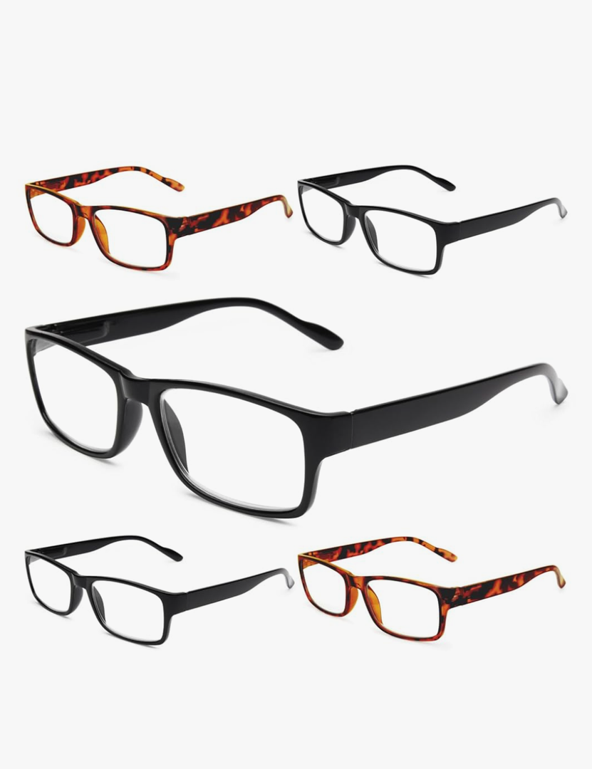 Gaoye Professional Reading Glasses for All Day - Computer Readers with Blue Light Protection - Value Pack