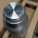 LARS NYSM Salt and Pepper Grinder Set, Stainless Steel Manual Salt and Pepper Mills, Adjustable Ceramic Grinder, Design Spice Shakers (Stainless Steel)