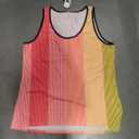 SAUKOLE Women's Sleeveless Tank Tops Yoga Workout Shirts Cute Printed Loose Fit Running T-Shirt M