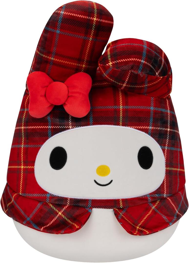 Squishmallows Original Sanrio 14-Inch Red Plaid My Melody Plush - Large Ultrasoft Official Jazwares Plush