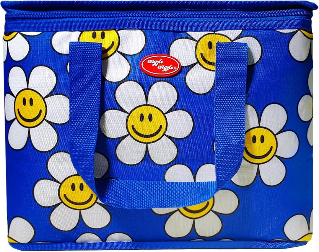 wiggle wiggle Insulated Lunch Box, Reusable Cooler Tote Bag with Thermal Insulation, Waterproof Interior Non-Slip Handles for Work, Picnic & Travel Smile We Love(L)