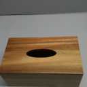 ALELION Rectangular Tissue Box Cover for 120, 160 Count Box - Acacia Wood Rectangle Tissue Box Holder - Decorative Facial Cube Tissue Box Cover for Tabletop Night Stands Bathroom Office