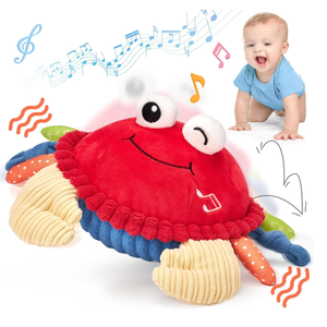 hahaland Baby Toys 6+ 1218 Months  Crawling Musical Dancing Walking Moving Bouncing Learning Crab Tummy Time Toy Sensory Toddler Toys for 13 Year Old Birthday Easter Basket Stuffers