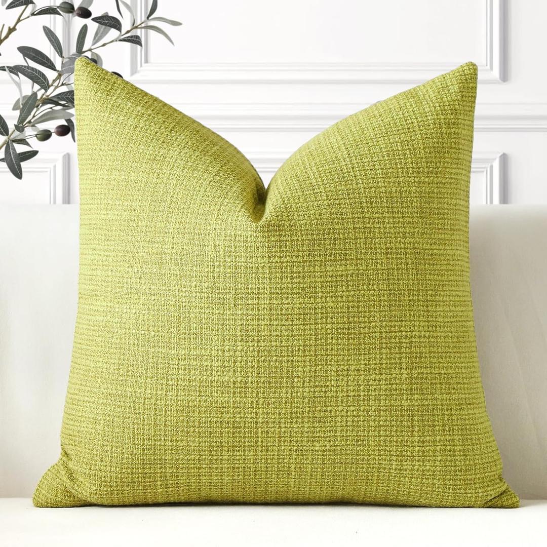 2 x OTOSTAR Linen Throw Pillow Cover Set of 1 Decorative Square Pillowcases Cushion Covers 16x16 Inch for Home Decor Sofa Bedroom Car 40 x 40CM Sage Green 2 x OTOSTAR Linen Throw Pillow Cover Set of 1 Decorative Square Pillowcases Cushion Covers 16x16 Inch for Home Decor Sofa Bedroom Car 40 x 40CM Sage Green