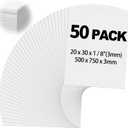 Frienda Foam Boards Thickness Foam Poster Boards for Presentation Board for School Crafts Office Art Projects(20 x 30 Inch,White,50 Pack)