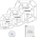 Bowl Cozy Template 3 Sizes, Bowl Cozy Pattern Template Cutting Ruler Set with 40 Pcs of Sewing Pin and Manual Instruction