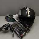 SanQing Youth Adult Dirt Bike,Motocross Helmets DOT Approved (YS-Silver, M)