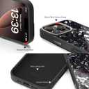 Genuine Forged Carbon Fiber Case for iPhone 16 Pro, Military Grade Drop Protection, Shockproof Phone Cover with Aluminum Alloy Buttons and Camera Frame - Glossy Blue