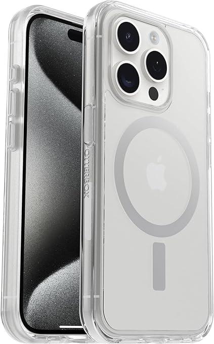 OtterBox - Symmetry Series Hard Shell for MagSafe for Apple iPhone 15 Pro - Clear