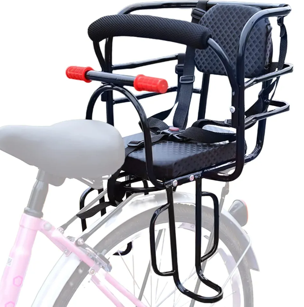 Rear Kid's Bike Seat,Back Mount Child Bike Seat Attachment for Adult Bike,Outdoor Bike Seat for Children,Toddlers,and Kids (Up to 110lb)