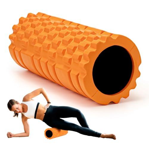 RumbleRoller Extra Firm Foam Roller Deep Tissue Massage Roller for Muscle Recovery (12 Inches Compact)