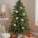 2 x 12 Pcs Christmas Embroidery Kit,Hand Embroidered Christmas Ornament Kit,Cross Stitch Kits - DIY Embroidery Kit for Adults Beginners with Easy Instructions(Green)