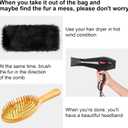 Loritta Womens Winter Headbands Faux Fur Headband Elastic Ear Warmers Furry Ear Muffs,Black